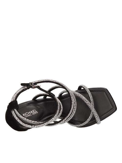Leather and rhinestone sandals MICHAEL KORS | IMANI STRAPPY SUEDENERO